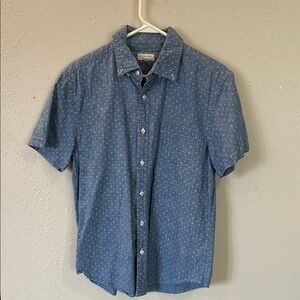Men's Blue Button-Up Shirt